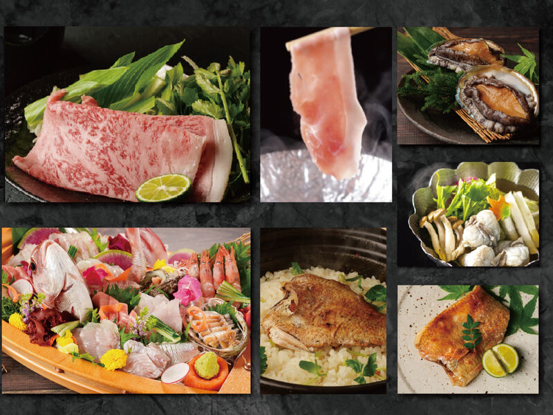 新潟の極み会席！村上牛新潟牛もち豚のしゃぶすき食べ比べ＆のど黒釜飯、鮑の踊り焼、ふぐ鍋、豪華舟盛りなど！